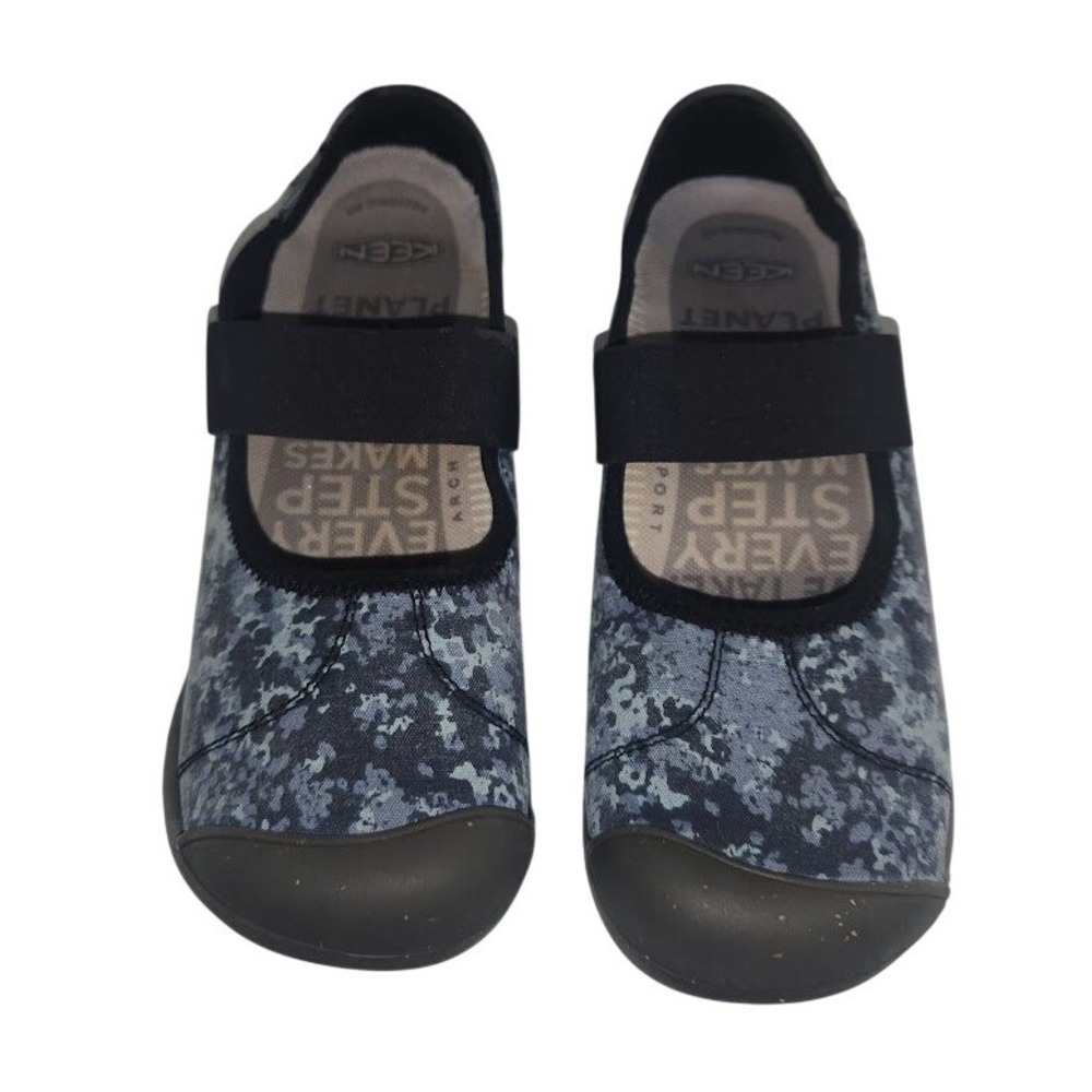 Keen Sienna Mary Jane Canvas Flats Blue Digital Camo Womens 8.5 Shoes
